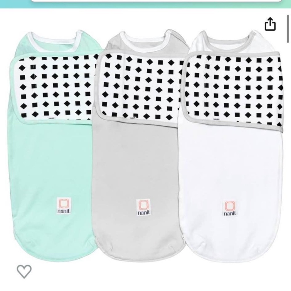 3 pack Nanit breathing wear swaddles
